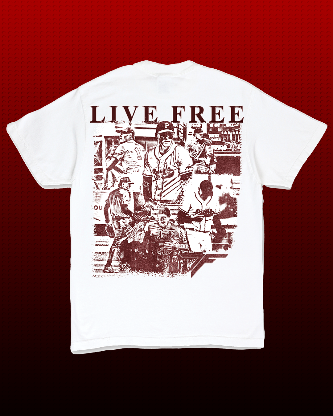 “Live Free” Travis Farrell T-Shirt (Red)