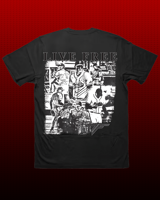 “Live Free” Travis Farrell T-Shirt (B/W)