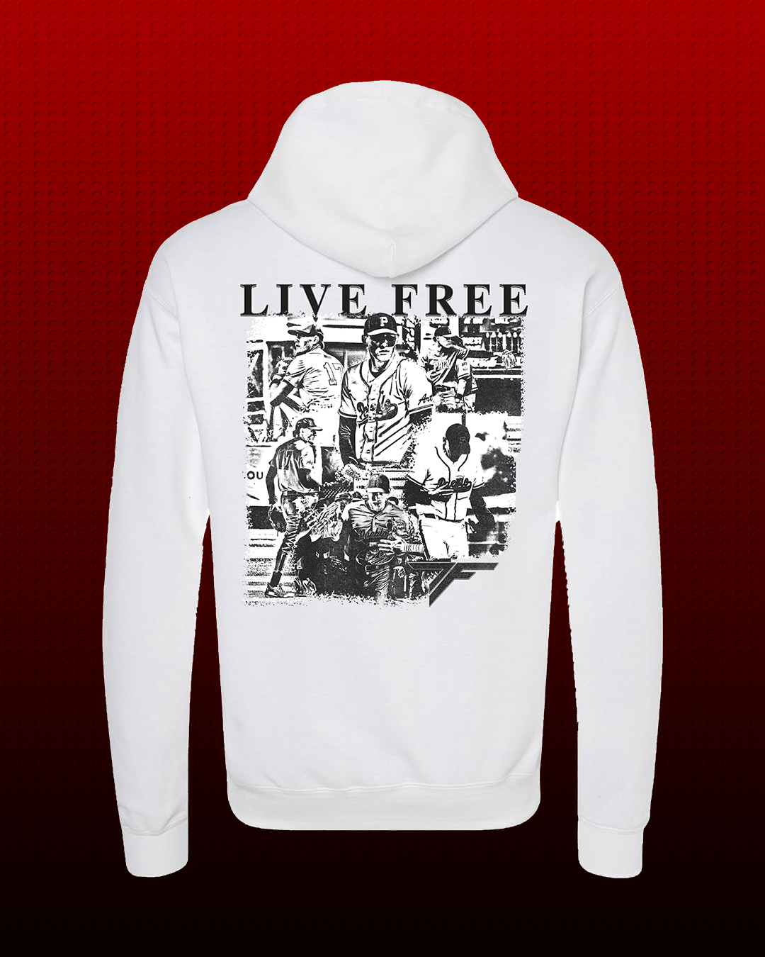 “Live Free” Travis Farrell Hoodie (B/W)