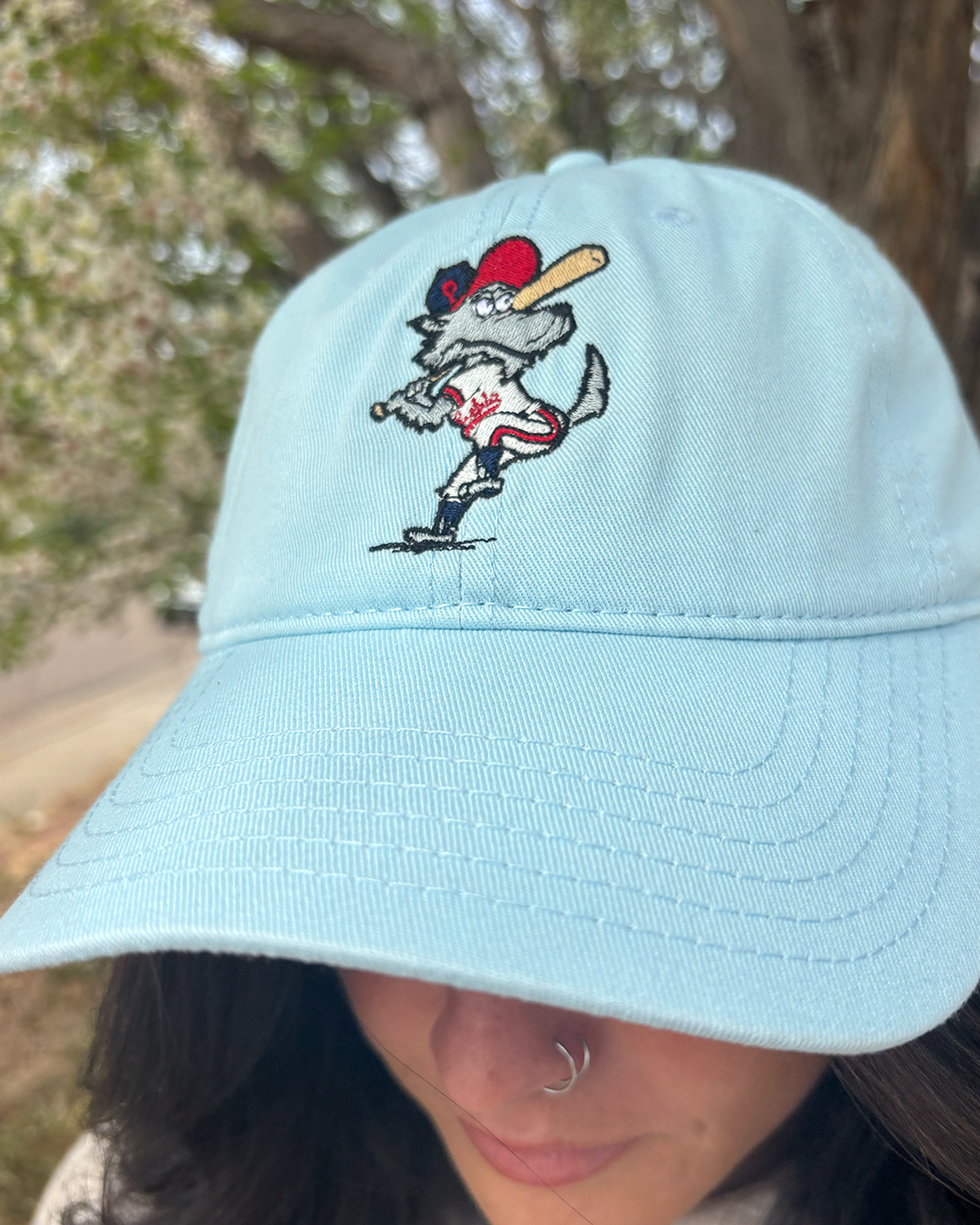 "Cartoon Wolf" Pueblo Baseball Dad Hat