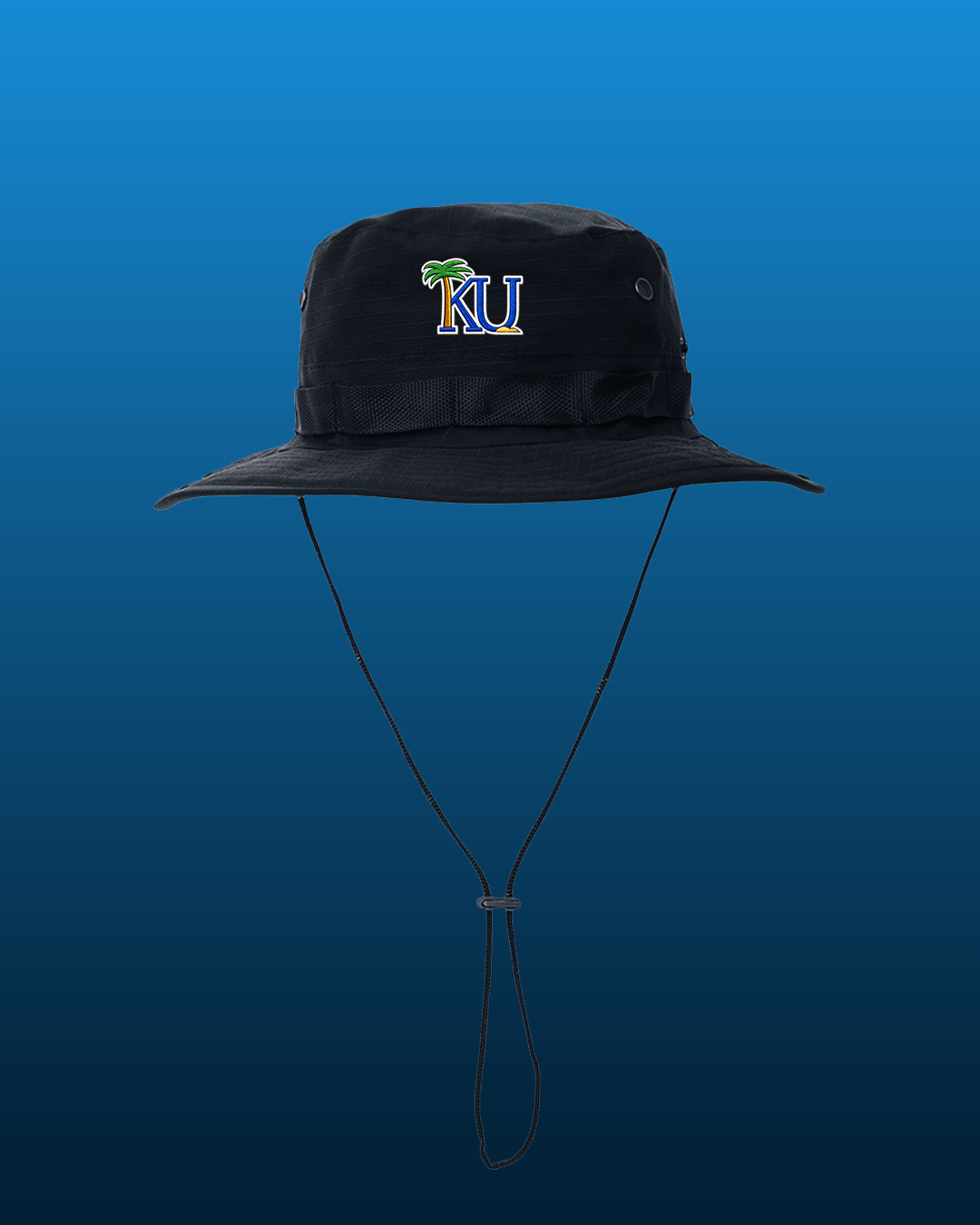 "KU Palm" Embroidered Bucket Hat