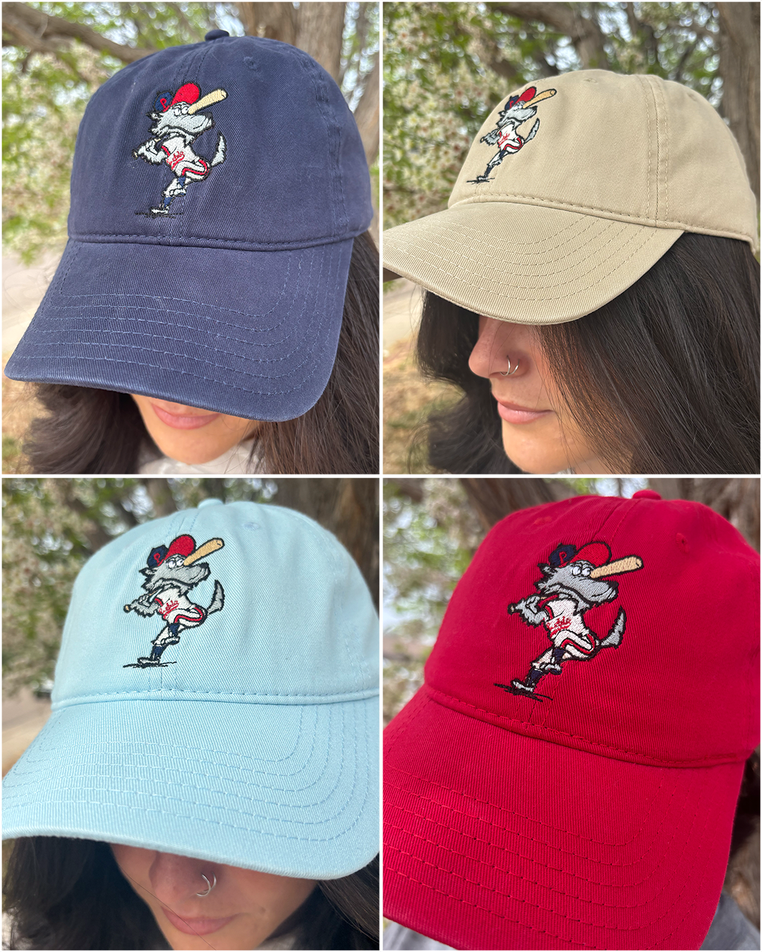 "Cartoon Wolf" Pueblo Baseball Dad Hat