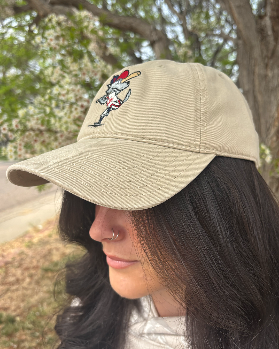 "Cartoon Wolf" Pueblo Baseball Dad Hat