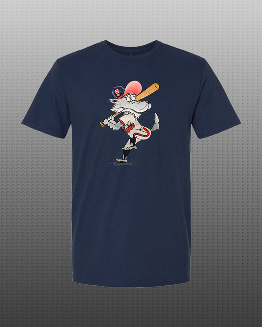 “Cartoon Wolf” Pueblo Baseball T-Shirt