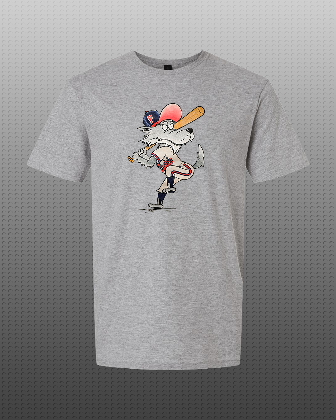“Cartoon Wolf” Pueblo Baseball T-Shirt